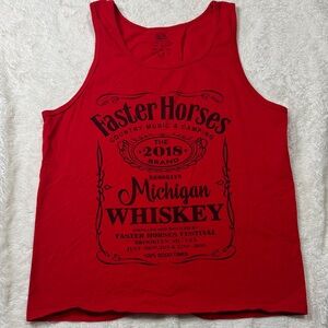 Faster Horses Red Tank Top
